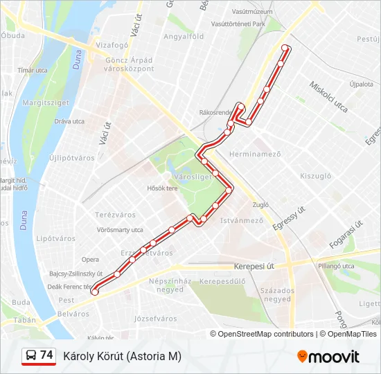 74 Bus Line Map