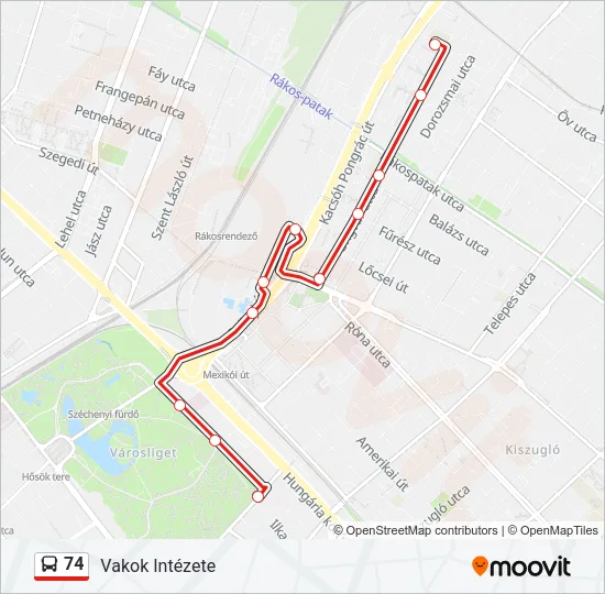 74 Bus Line Map