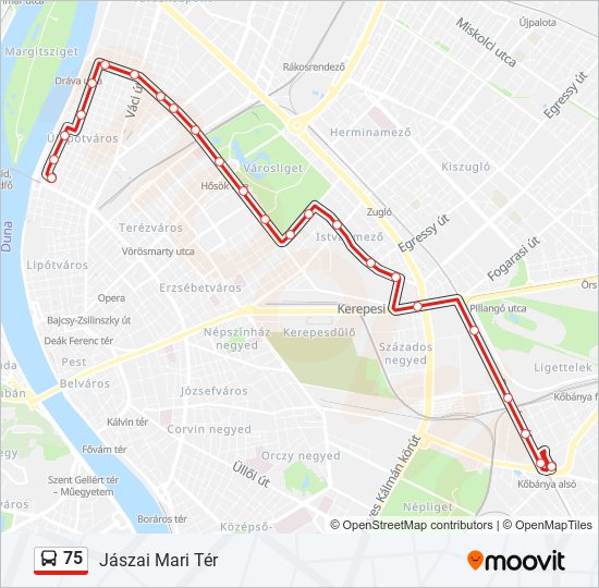 75 bus Line Map