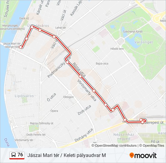 76 bus Line Map