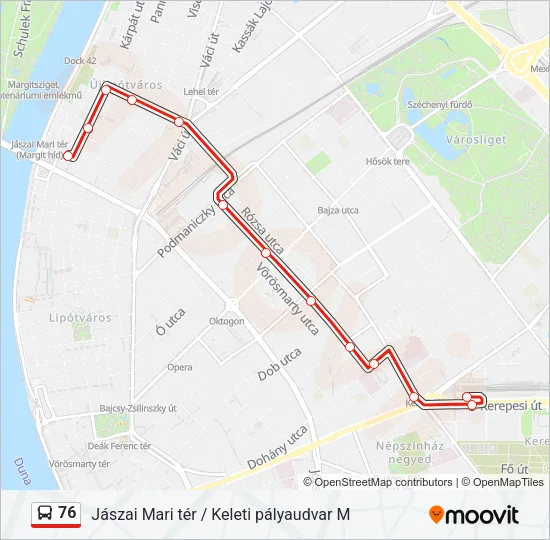 76 Bus Line Map