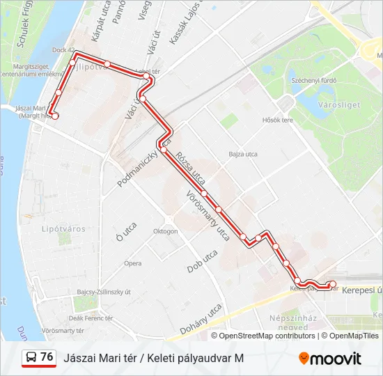 76 Bus Line Map