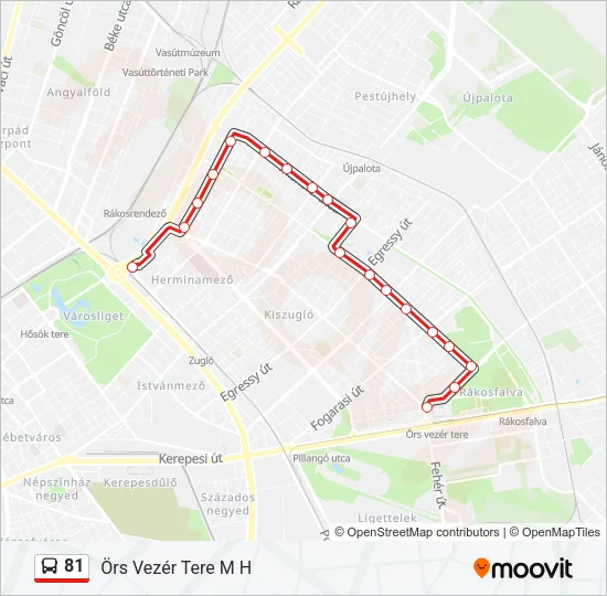 81 Bus Line Map