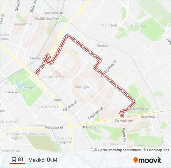81 Bus Line Map