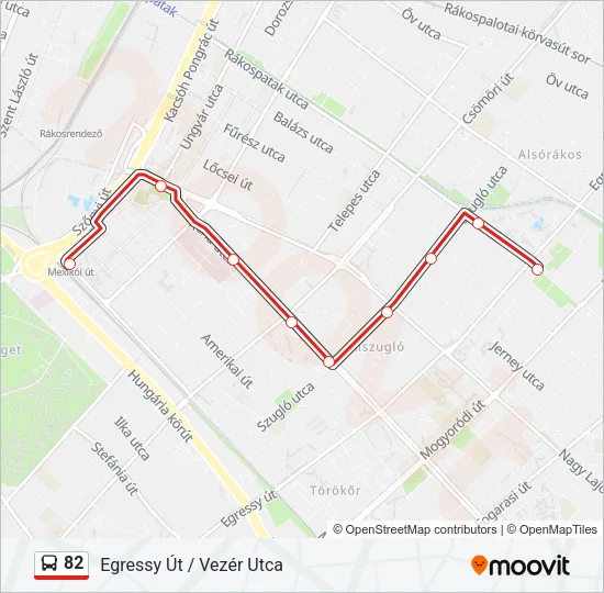 82 Bus Line Map