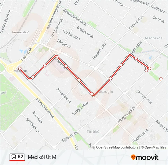 82 Bus Line Map