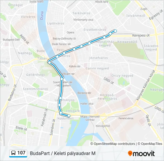 107 Bus Line Map