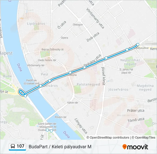 107 Bus Line Map