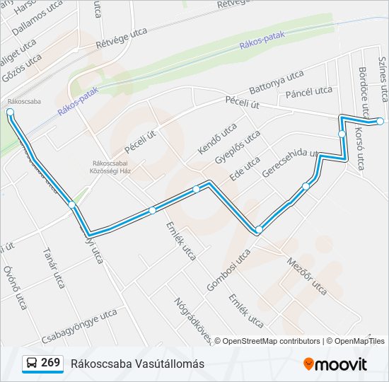 269 autóbusz Vonal Térkép