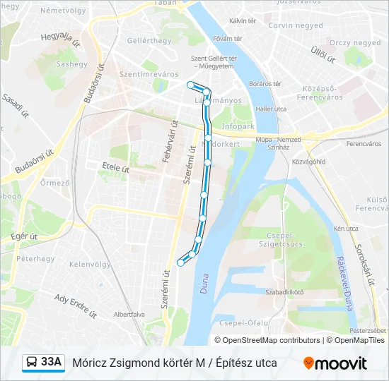 33A Bus Line Map