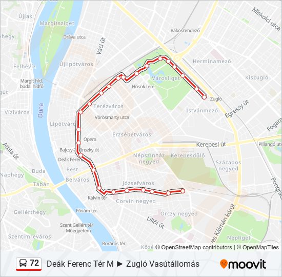 72 bus Line Map