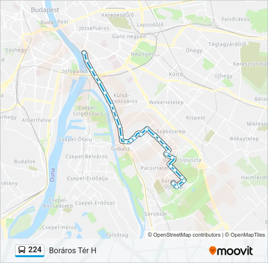 224 Bus Line Map