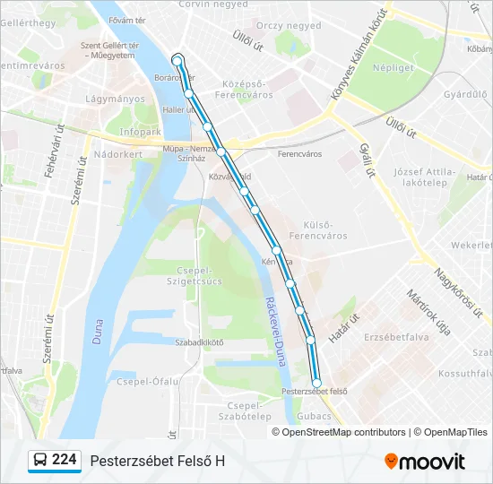 224 Bus Line Map