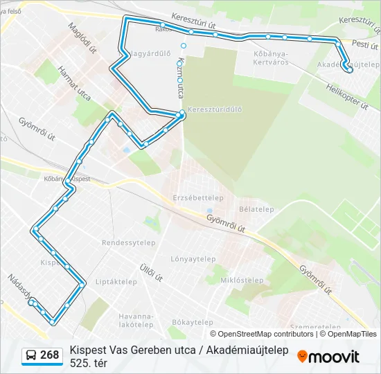268 Bus Line Map