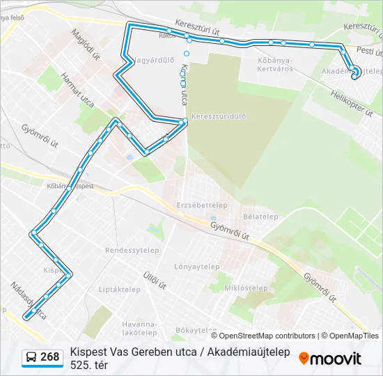 268 Bus Line Map