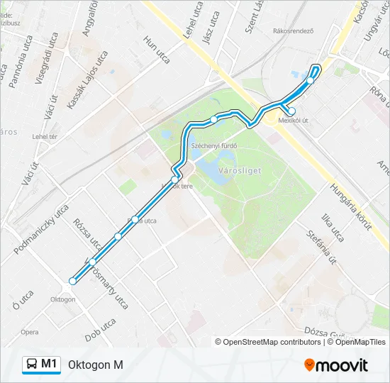M1 Bus Line Map