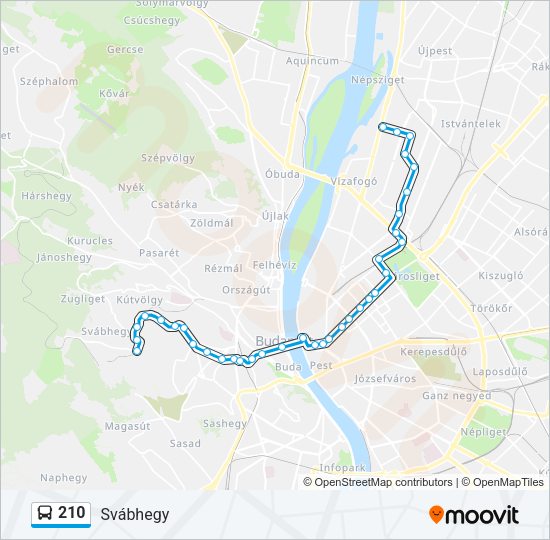 210 autóbusz Vonal Térkép