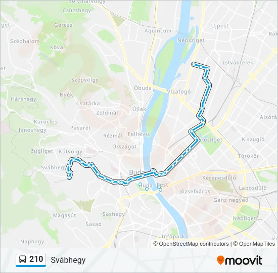 210 Bus Line Map