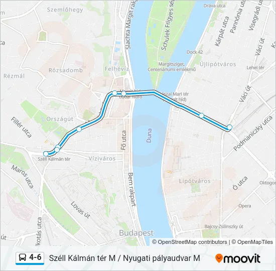 4-6 Bus Line Map
