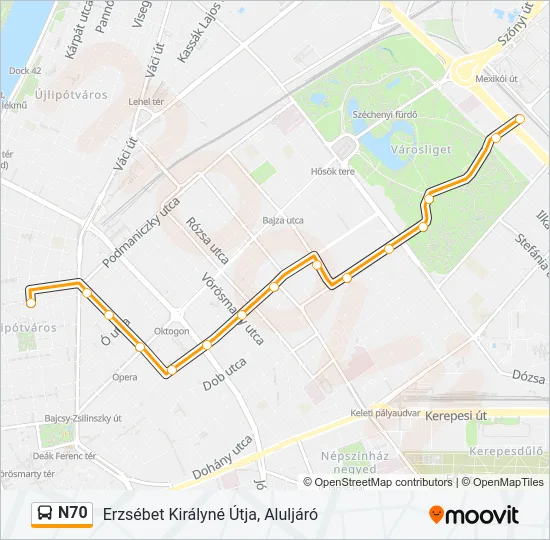 N70 Bus Line Map