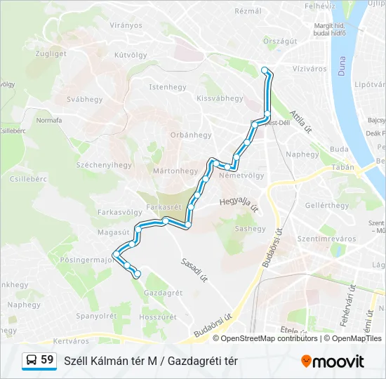 59 Bus Line Map