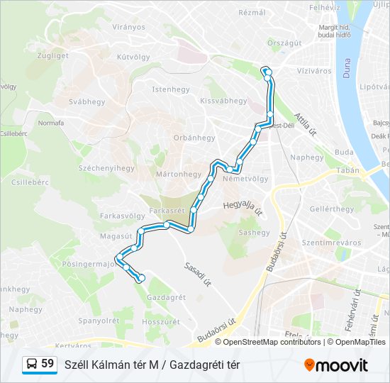 59 bus Line Map