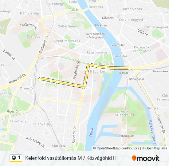 1 Light Rail Line Map