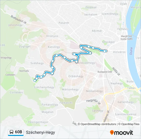 60B Bus Line Map
