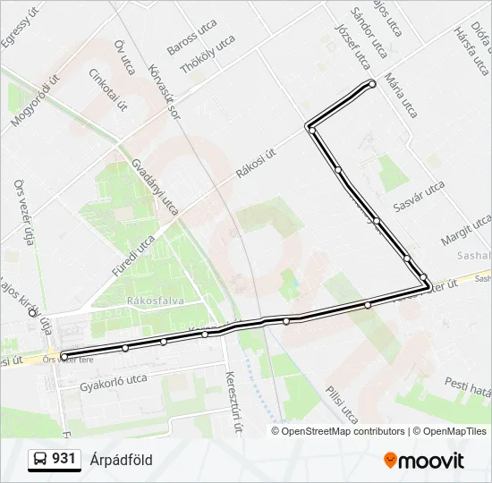 931 Bus Line Map