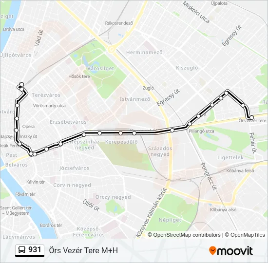 931 Bus Line Map