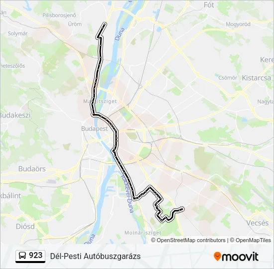 923 Bus Line Map