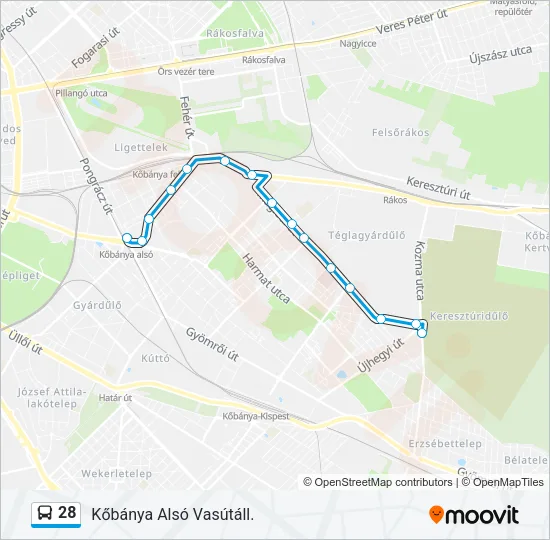 28 Bus Line Map
