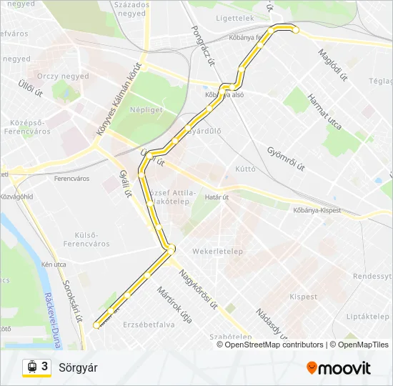 3 Light Rail Line Map