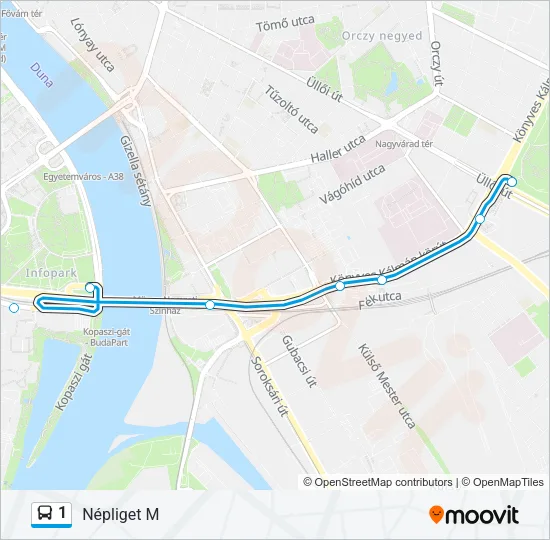 1 Bus Line Map