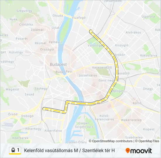 1 Light Rail Line Map
