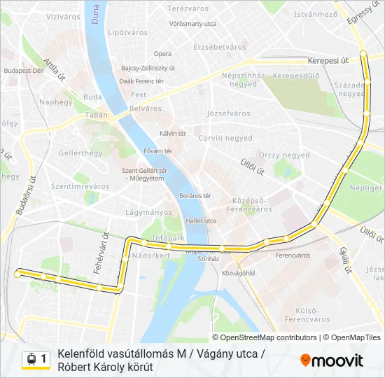 1 Light Rail Line Map