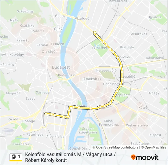 1 Light Rail Line Map