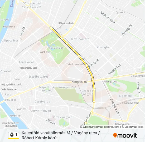 1 Light Rail Line Map