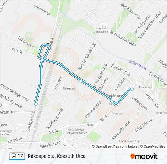 12 Bus Line Map