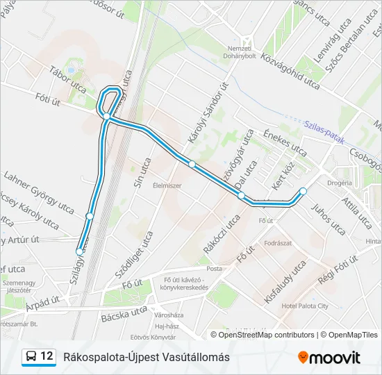 12 Bus Line Map