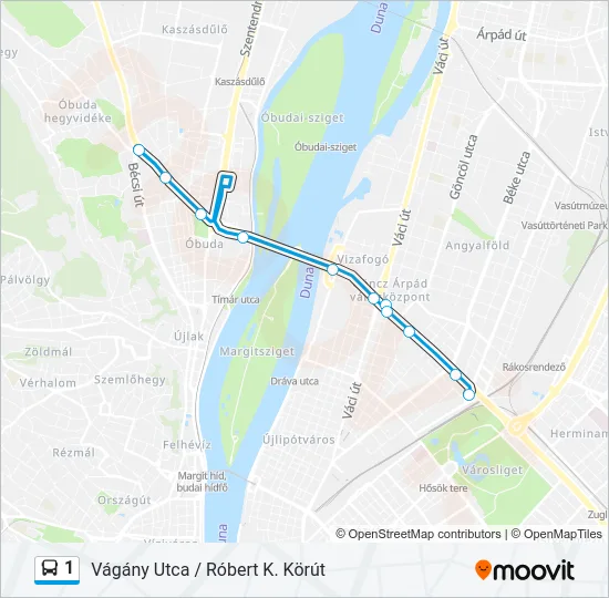 1 Bus Line Map