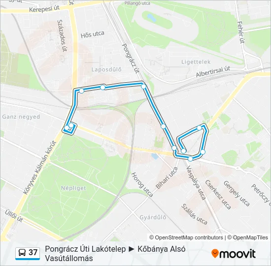 37 Bus Line Map