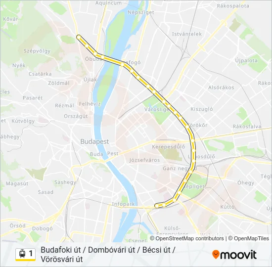 1 Light Rail Line Map