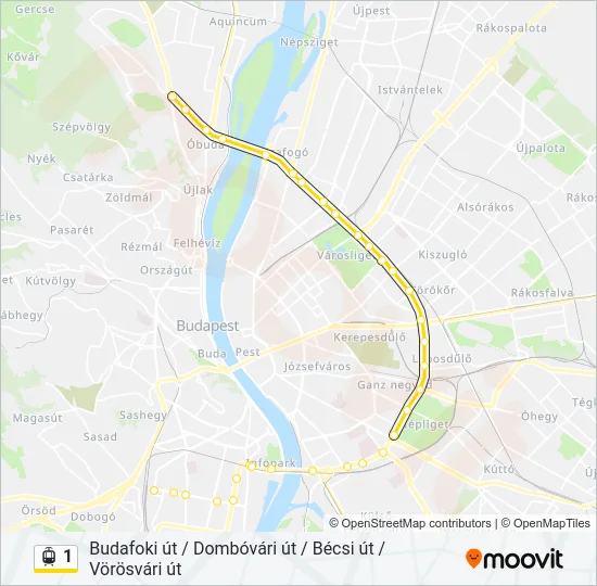 1 Light Rail Line Map