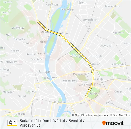 1 Light Rail Line Map