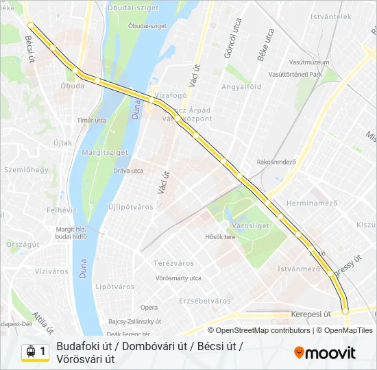 1 Light Rail Line Map