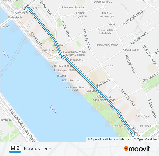 2 Bus Line Map