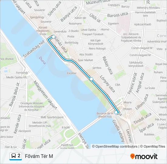 2 Bus Line Map