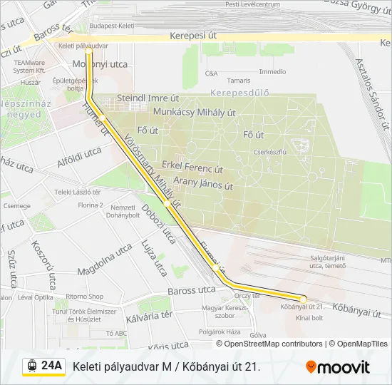 24A Light Rail Line Map