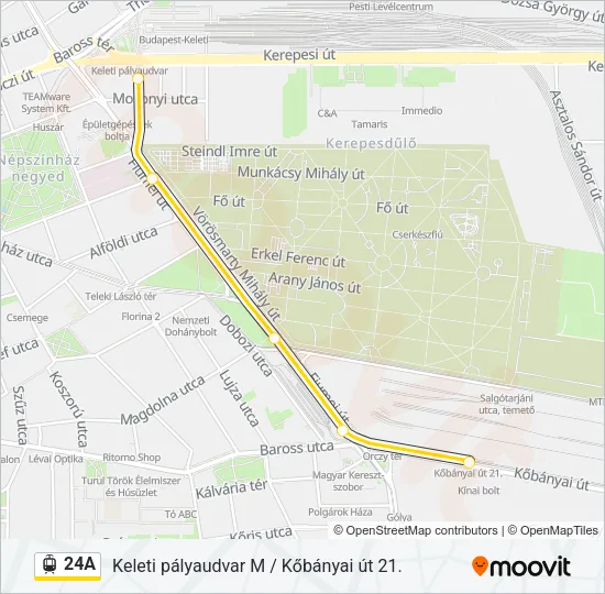 24A Light Rail Line Map